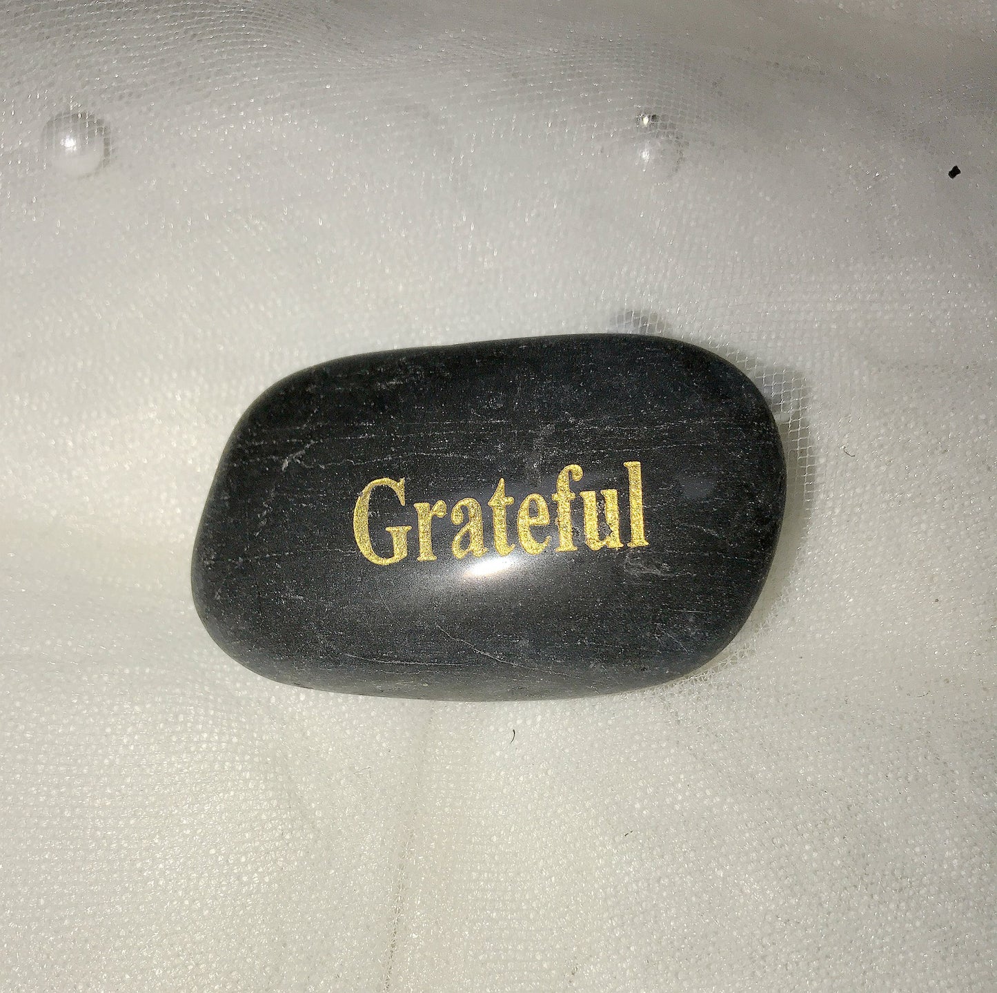 Etched Inspirational River Rock Grateful