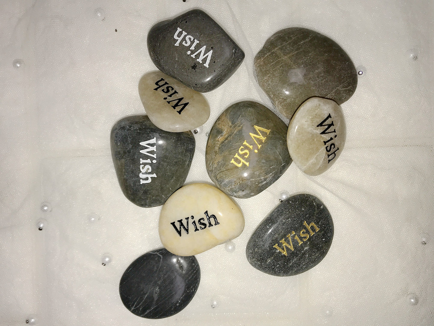 Etched Inspirational River Rock Wish