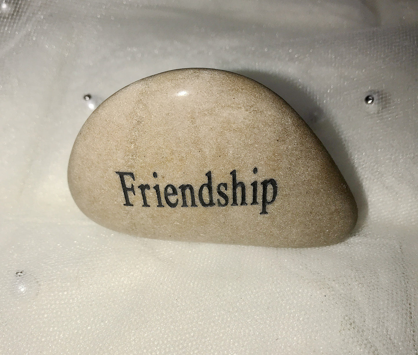 Etched Inspirational River Rock Friendship