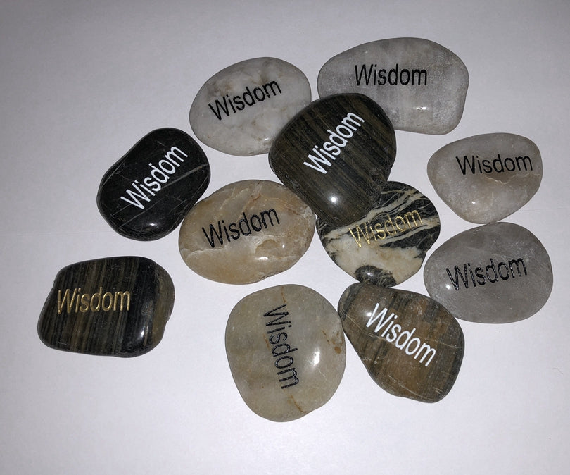 Etched Inspirational River Rock Wisdom