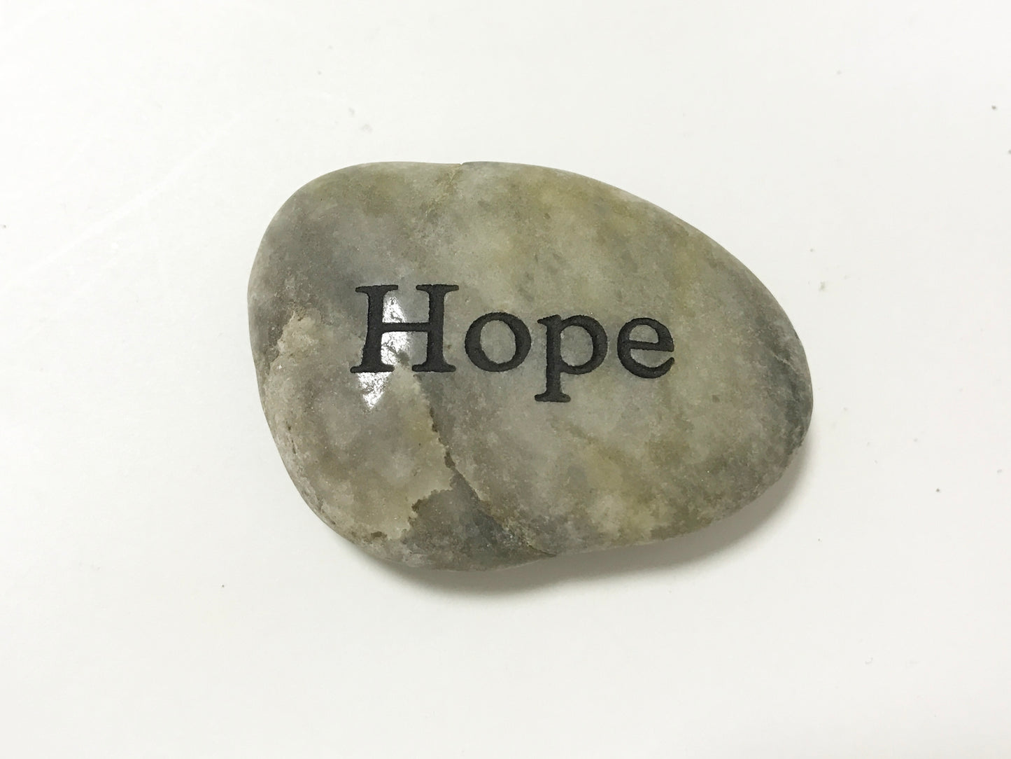 Etched Inspirational River Rock Hope