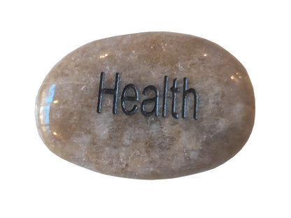 Etched Inspirational River Rock Health