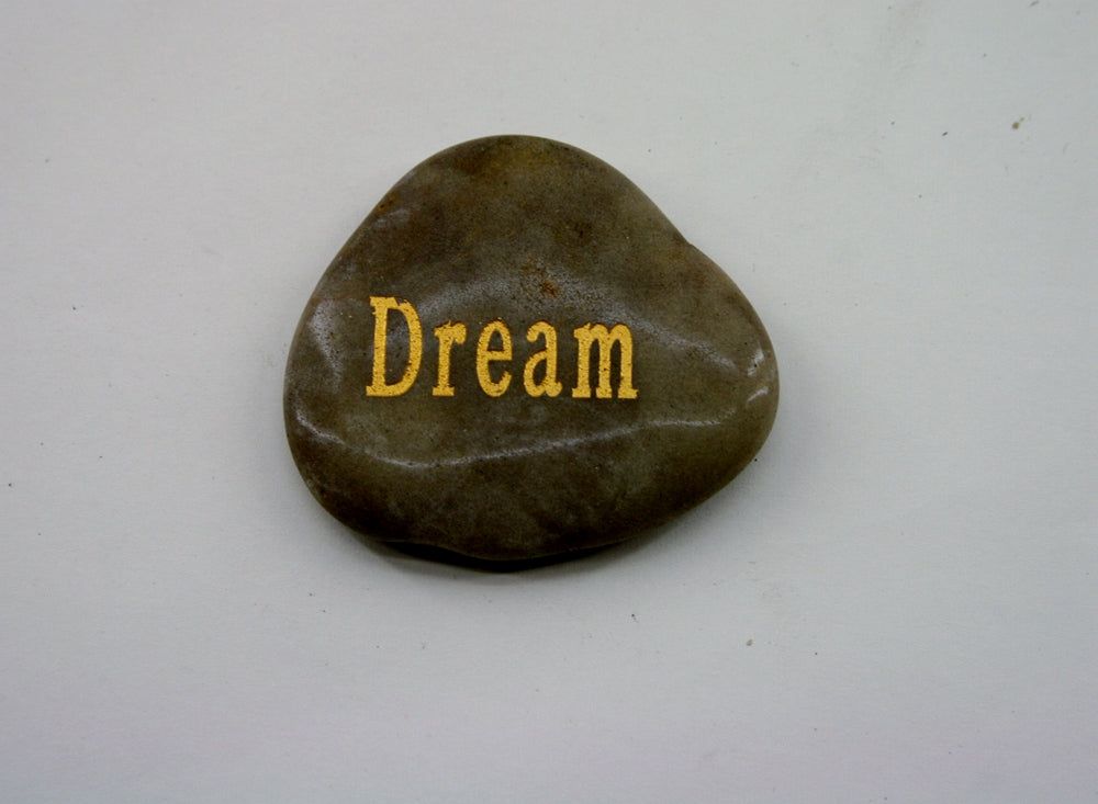 Etched Inspirational River Rock Dream