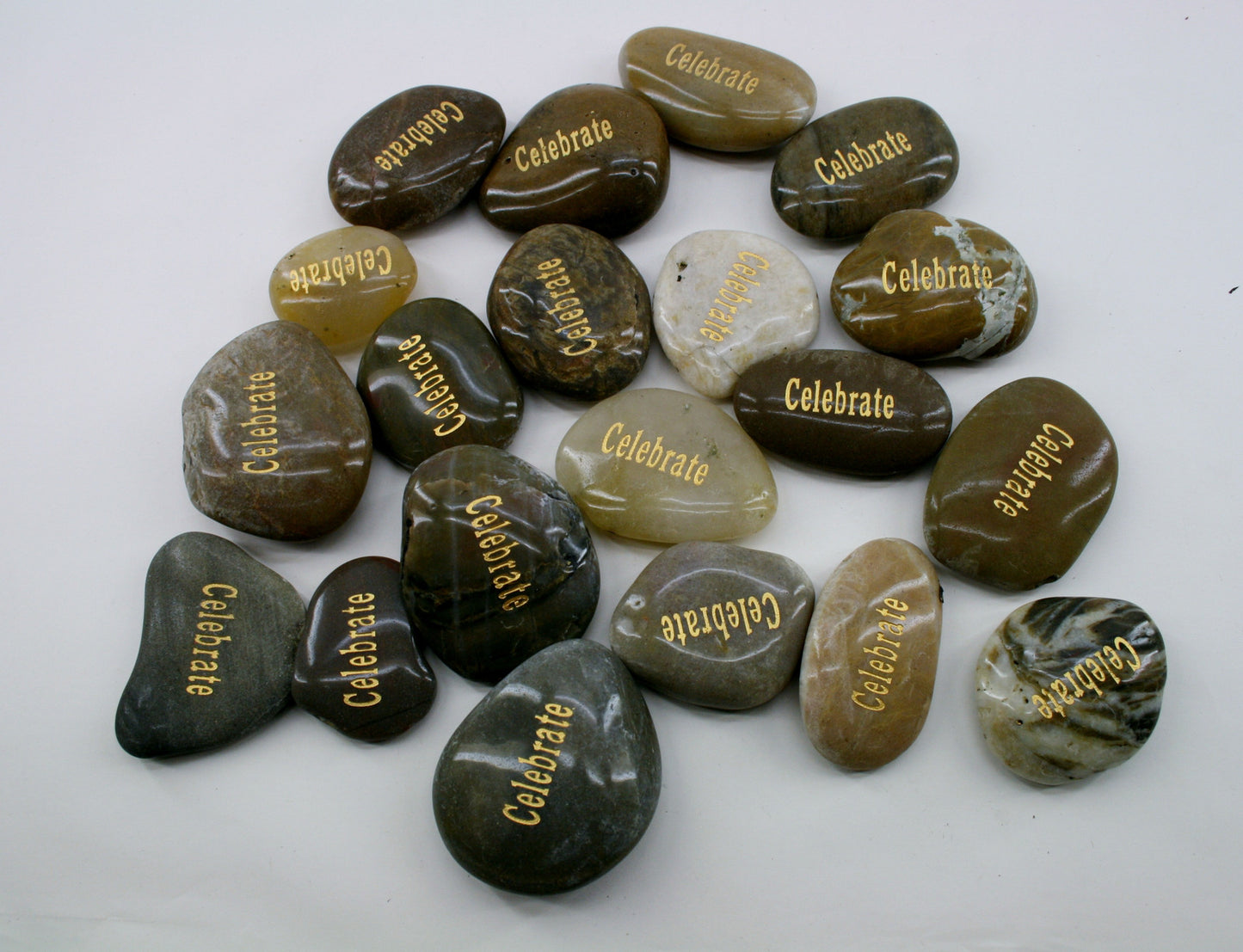 Etched Inspirational River Rock Celebrant