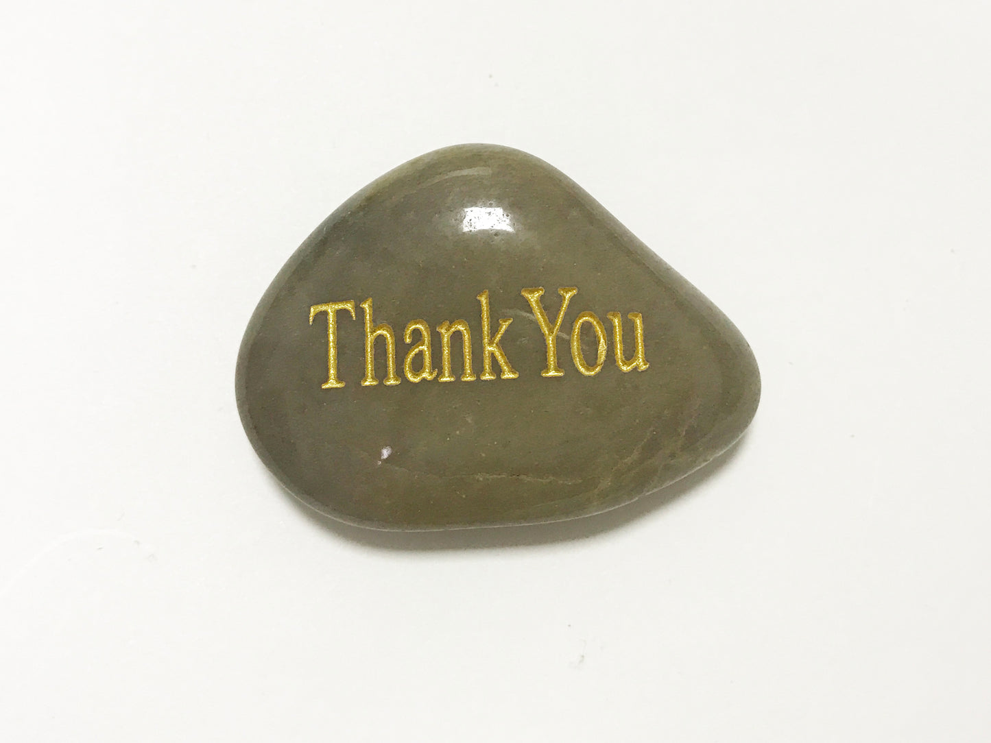 Etched Inspirational River Rock Thank You