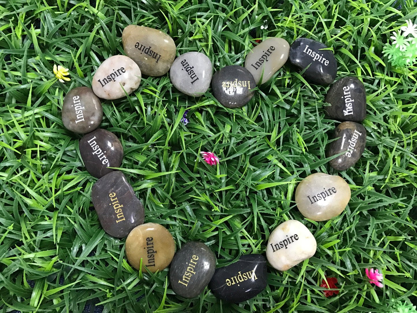 Etched Inspirational River Rock Inspire