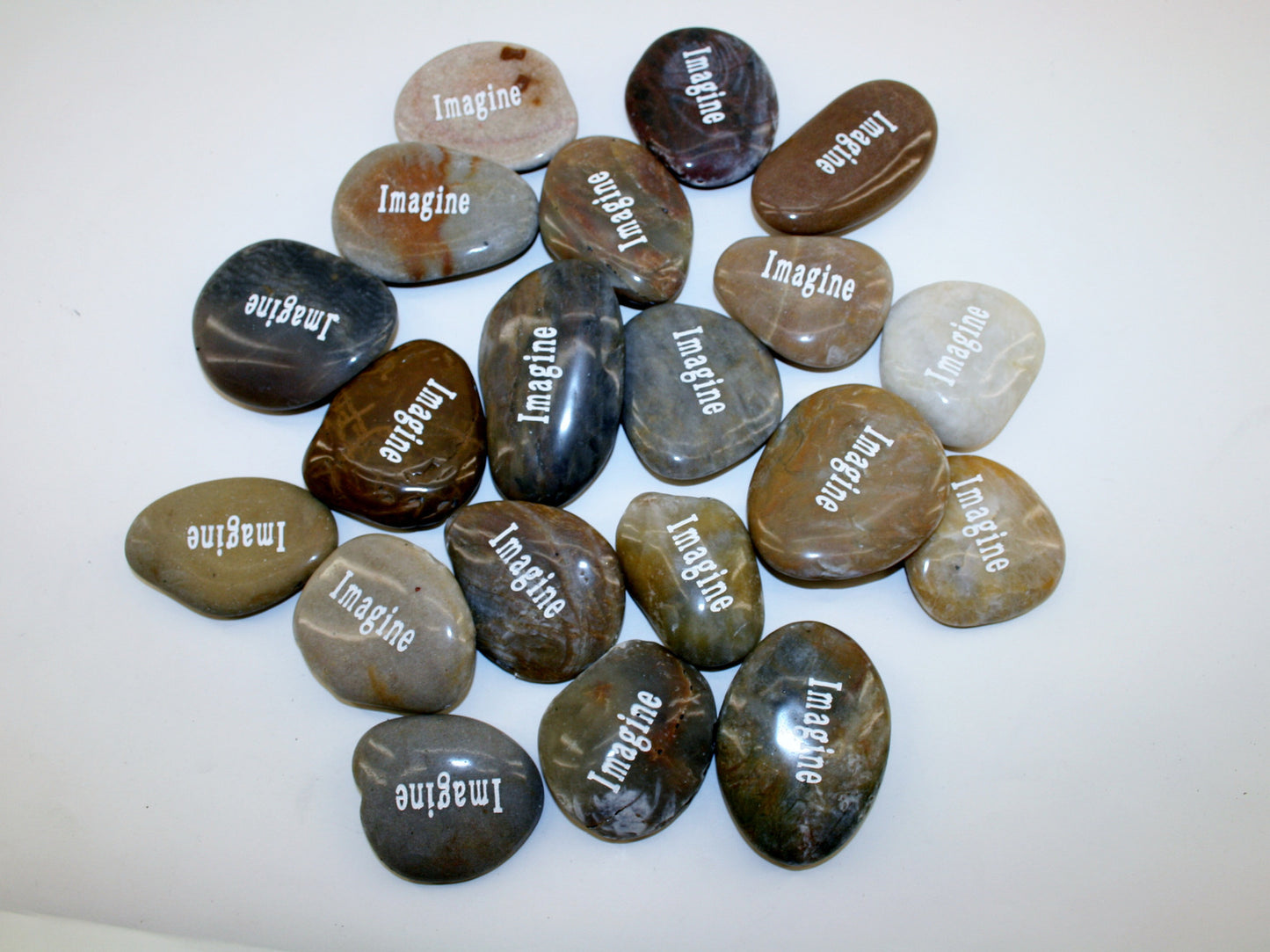 Etched Inspirational River Rock Imagine