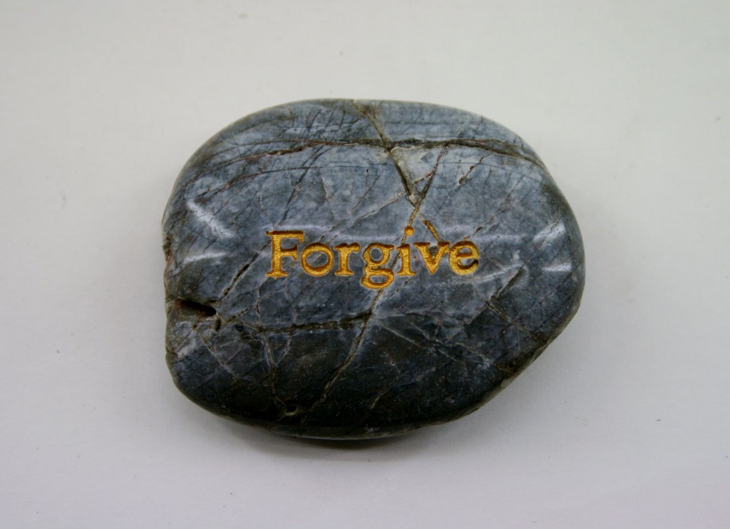 Etched Inspirational River Rock Forgive