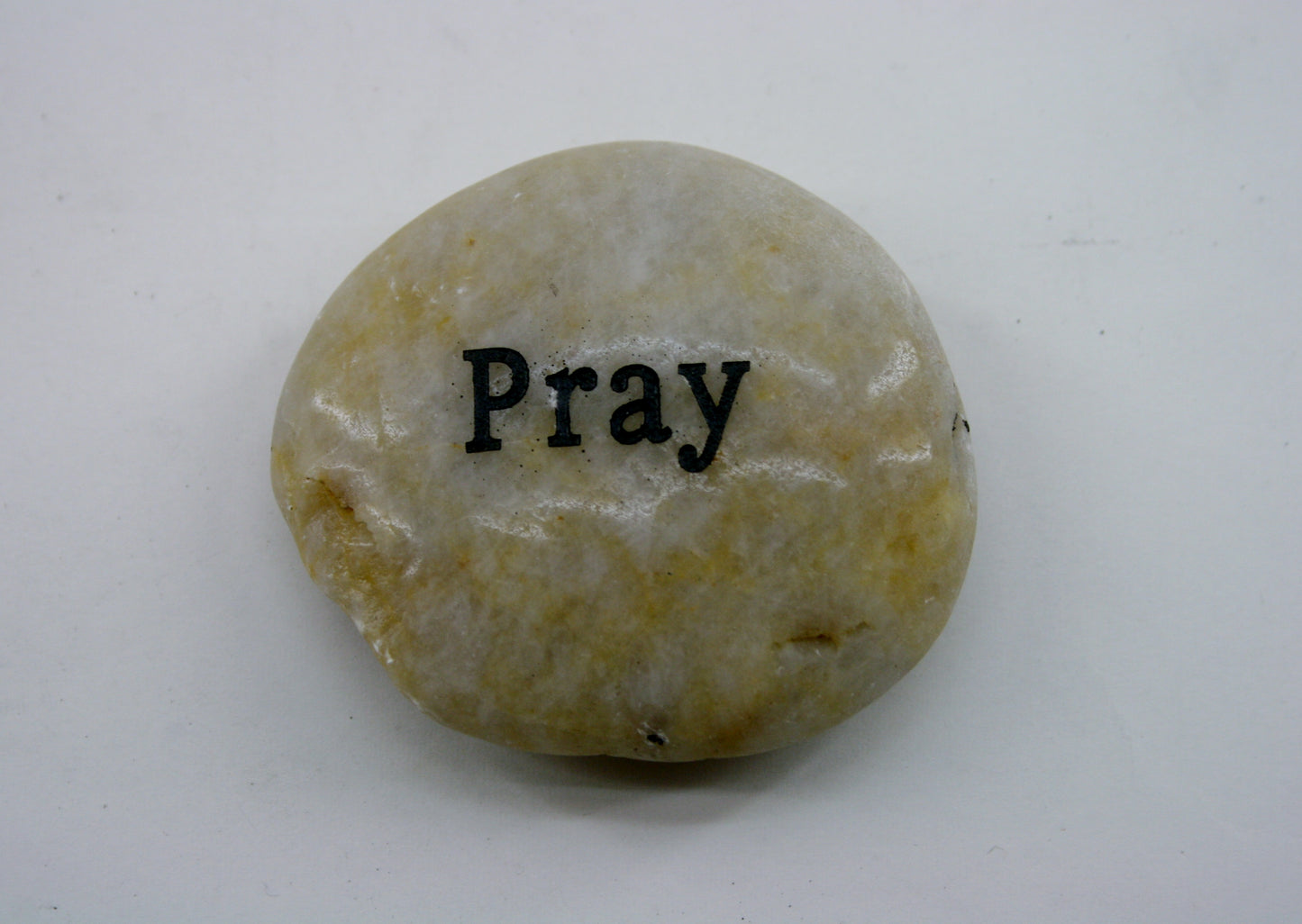 Etched Inspirational River Rock Pray