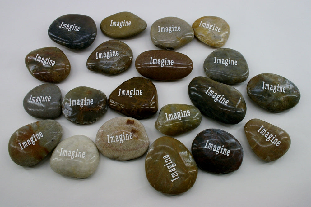 Etched Inspirational River Rock Imagine