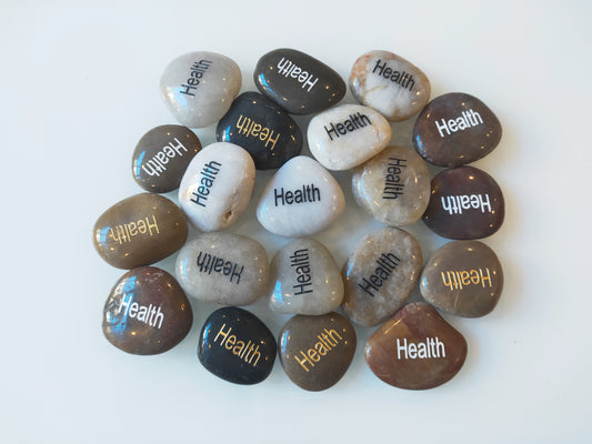 Etched Inspirational River Rock Health