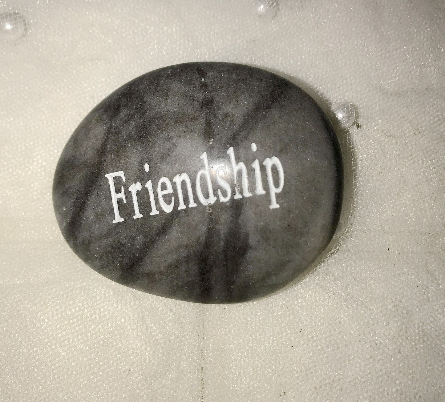 Etched Inspirational River Rock Friendship