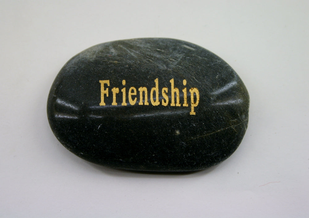 Etched Inspirational River Rock Friendship