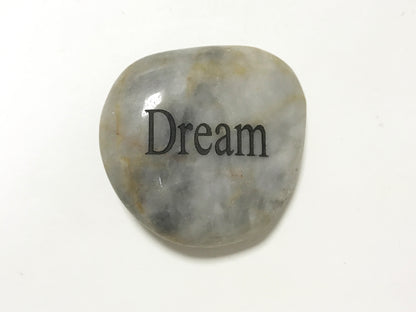 Etched Inspirational River Rock Dream