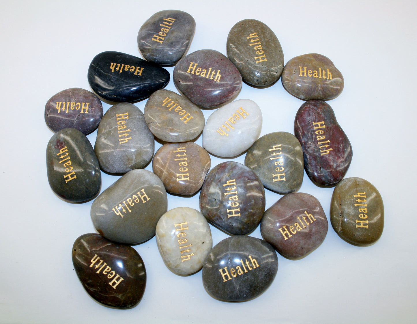 Etched Inspirational River Rock Health