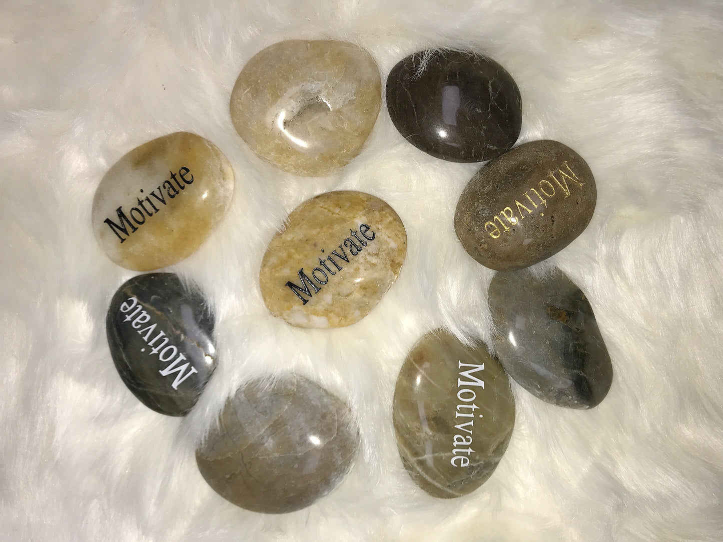 Etched Inspirational River Rock Motivate