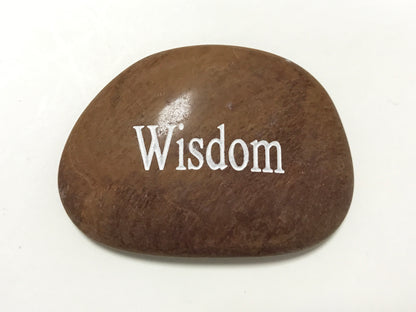 Etched Inspirational River Rock Wisdom