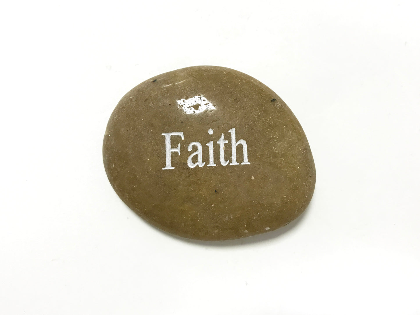 Etched Inspirational River Rock Faith