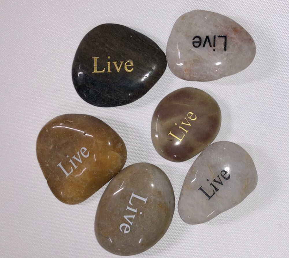 Etched Inspirational River Rock Live