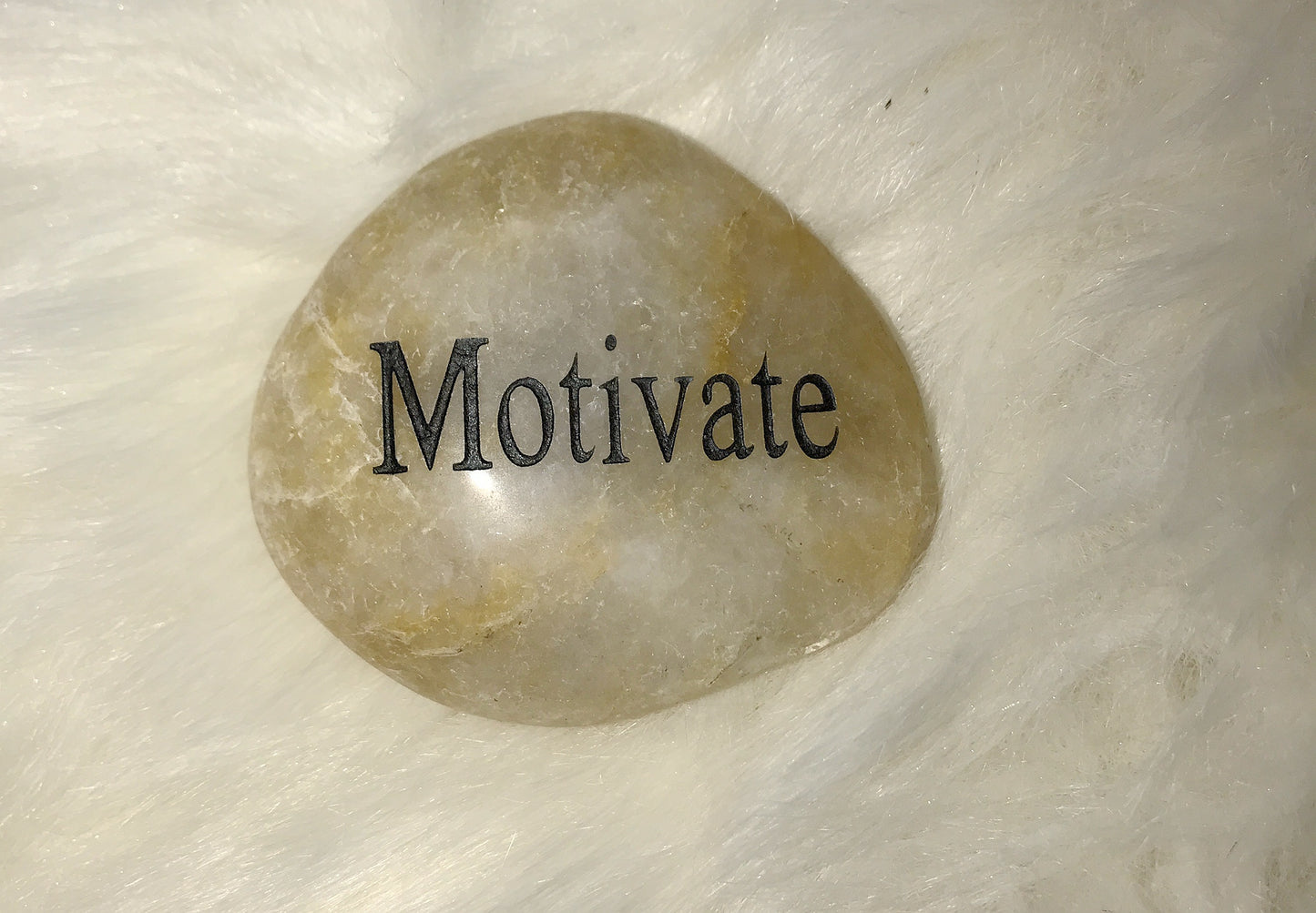 Etched Inspirational River Rock Motivate